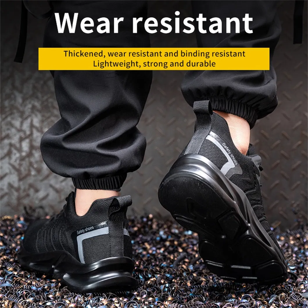 1 Pair Work Lightweight Men Black Hammer Sandal Style Safety Shoes