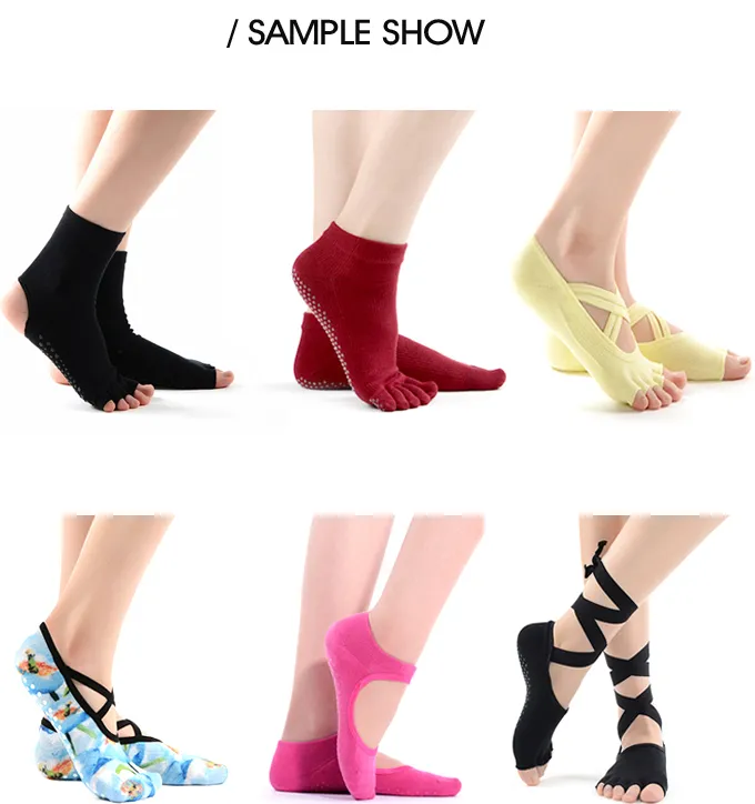 100% Comb Cotton Yoga & Pilates Sock in Gift Box Packing