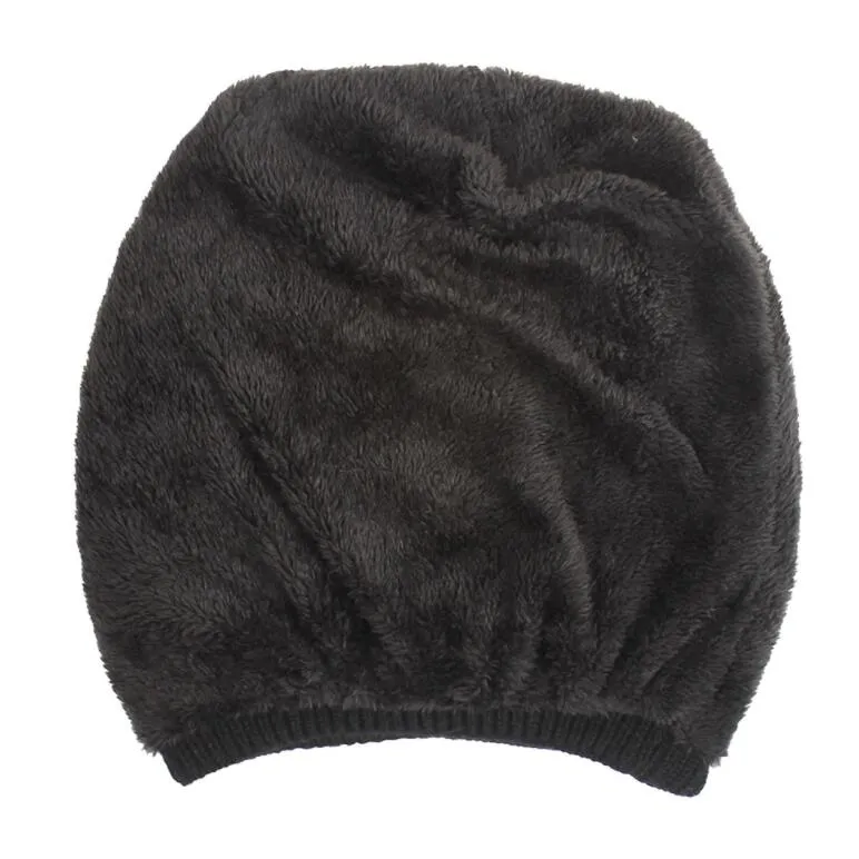 2020 Slouchy Baggy Beanie Knitted Cap Hat with Fleece Lining
