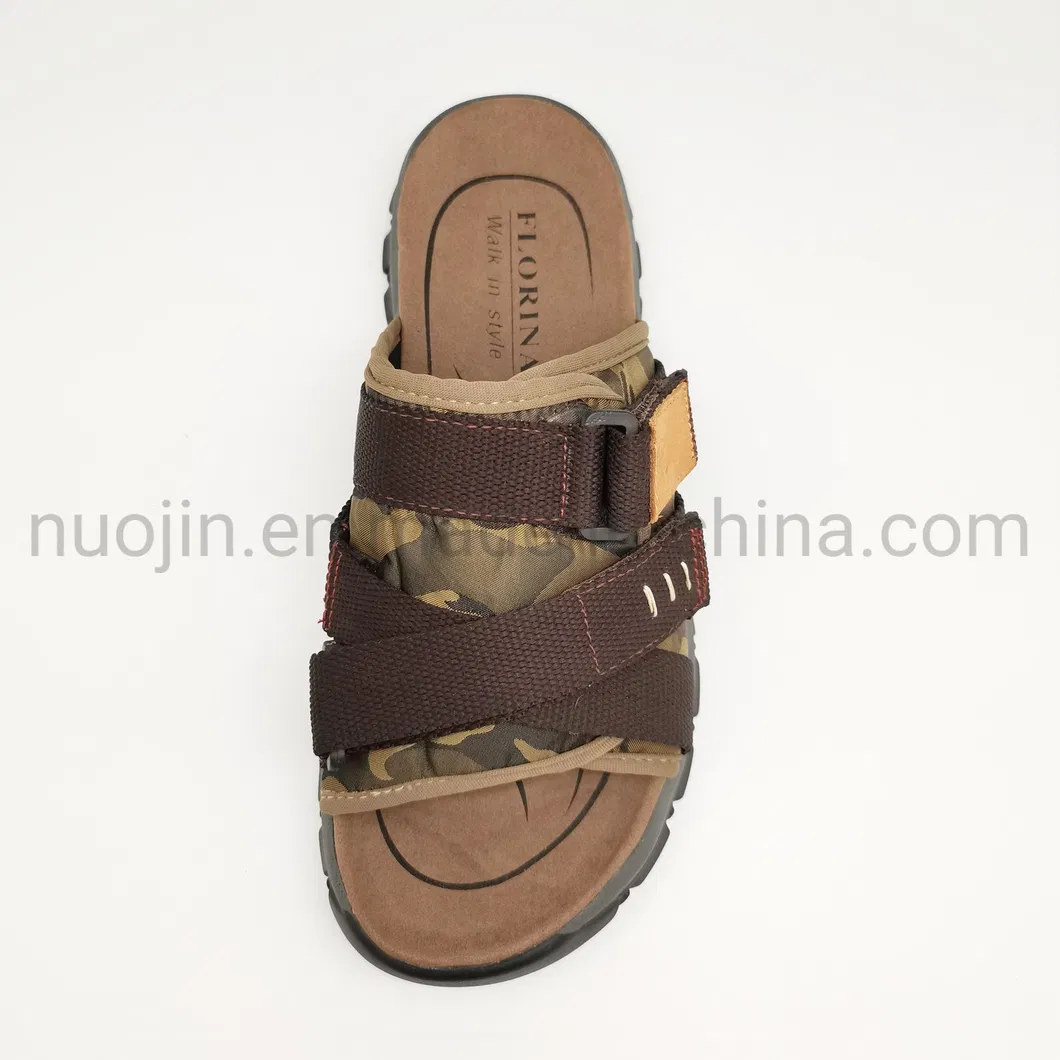 2021 Fashion Non-Slip Design Causal Sandal Men, Custom Logo Print Tag Comfortable Sport Men′s Sandals for Summer