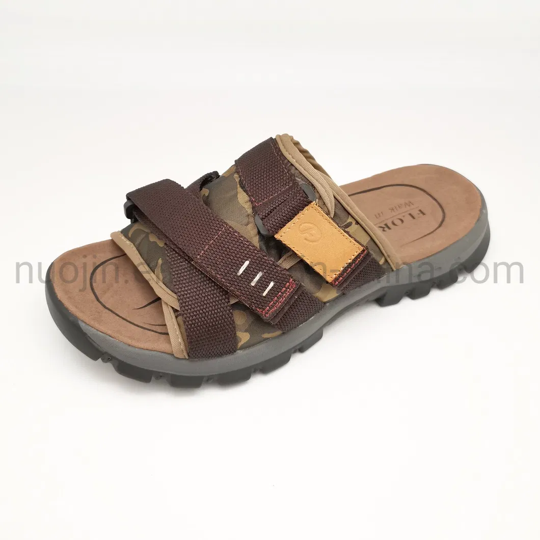 2021 Fashion Non-Slip Design Causal Sandal Men, Custom Logo Print Tag Comfortable Sport Men′s Sandals for Summer