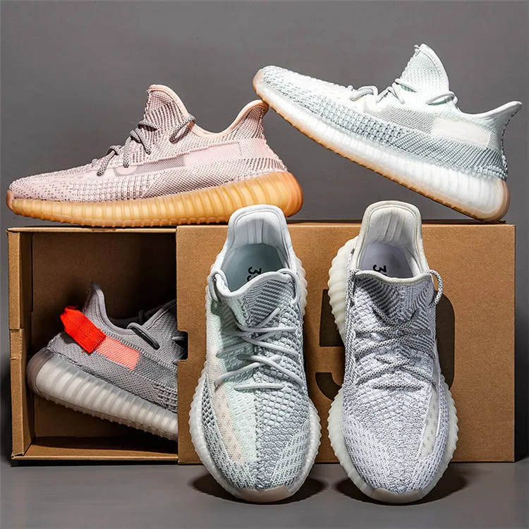 2021 New Reflective Color Yeezy 350 V2 Men Casual Shoes Knitting Sepatu Sneakers Running Shoes for Women