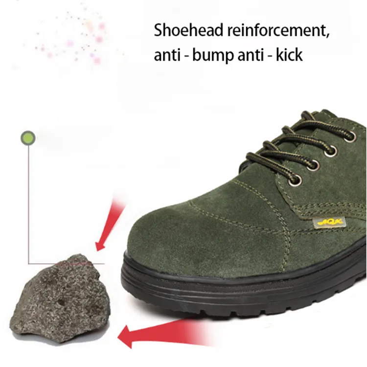Amazon Hot Sales Famous Safety Shoes Anti Smashing Safety Shoes Breathable Summer Anti Silp Safety Brand Leather Shoes