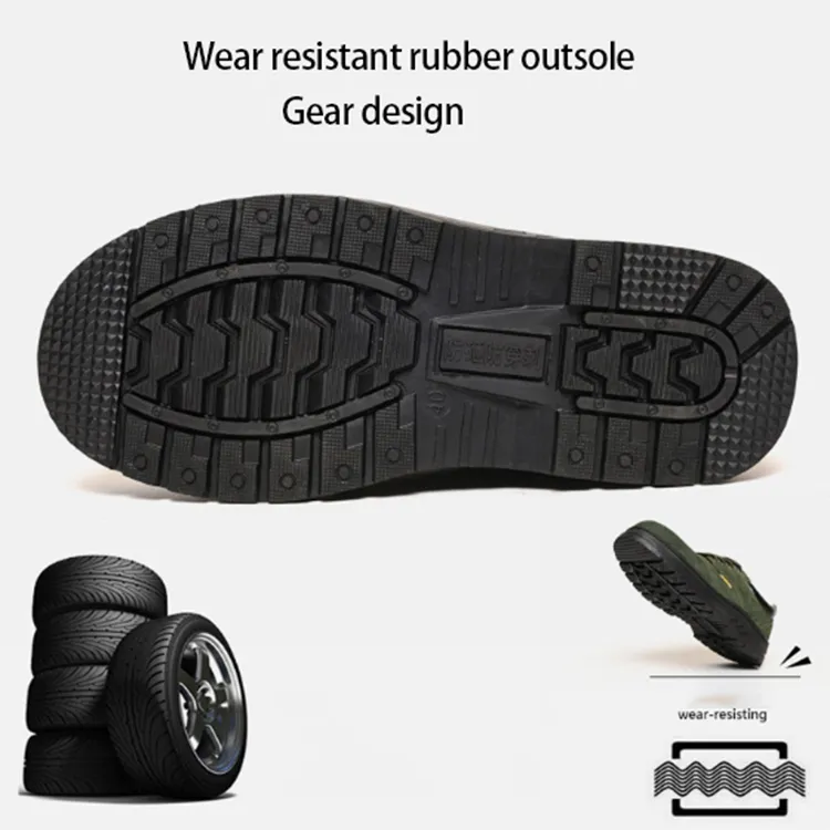 Amazon Hot Sales Famous Safety Shoes Anti Smashing Safety Shoes Breathable Summer Anti Silp Safety Brand Leather Shoes