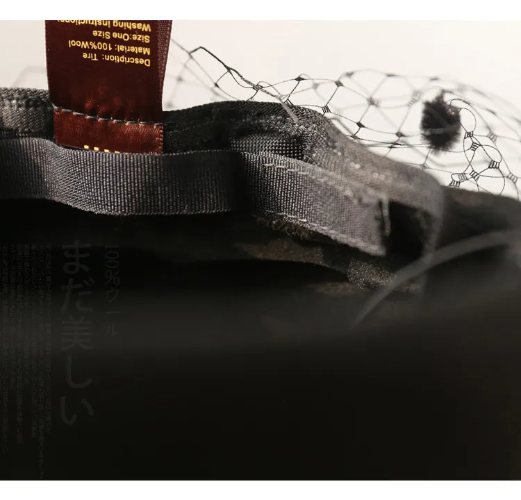 Autumn and Winter Merino Wool Beret Felt Hat Top Hat