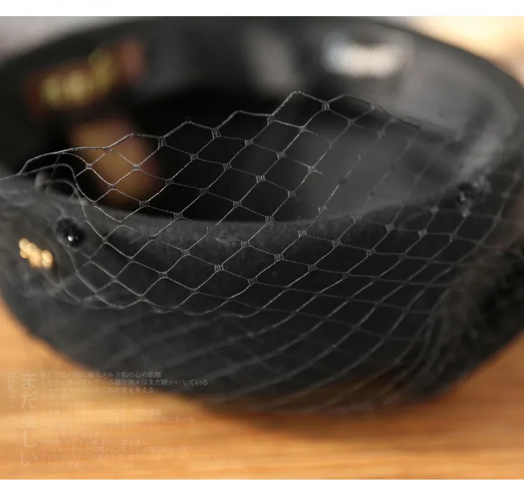 Autumn and Winter Merino Wool Beret Felt Hat Top Hat