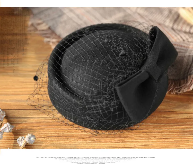 Autumn and Winter Merino Wool Beret Felt Hat Top Hat