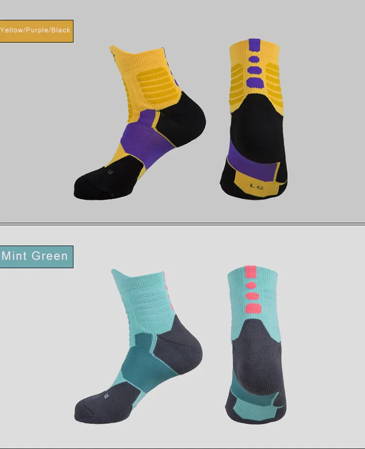 Basketball Ankle Socks Profession Lengthened Non-Slip Breathable Tight Stitching Unisex