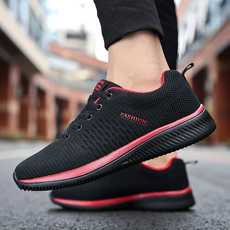 Cheap Mens Breathable Mesh Sports Shoes Fashion Casual Running Shoes, Comfortable Wear-Resistant and Non-Slip Man Outdoor Sneaker Shoes