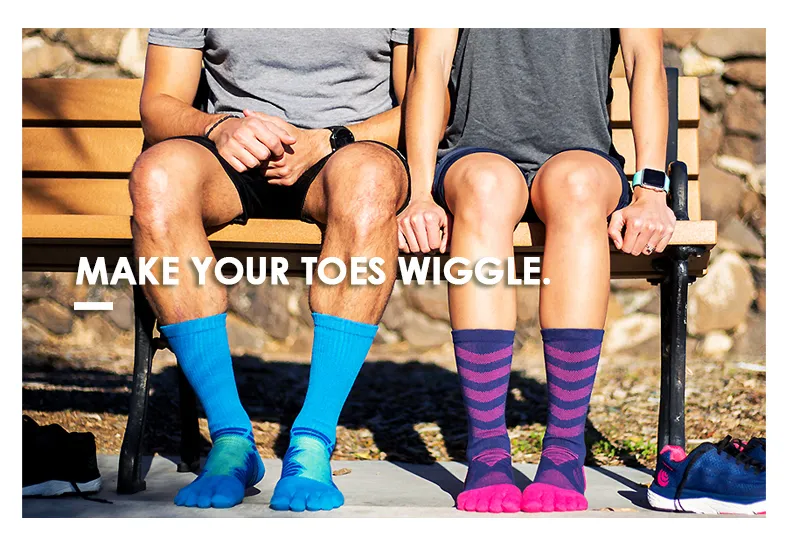 Comb Cotton Non Slip Coated Five Toe Sock