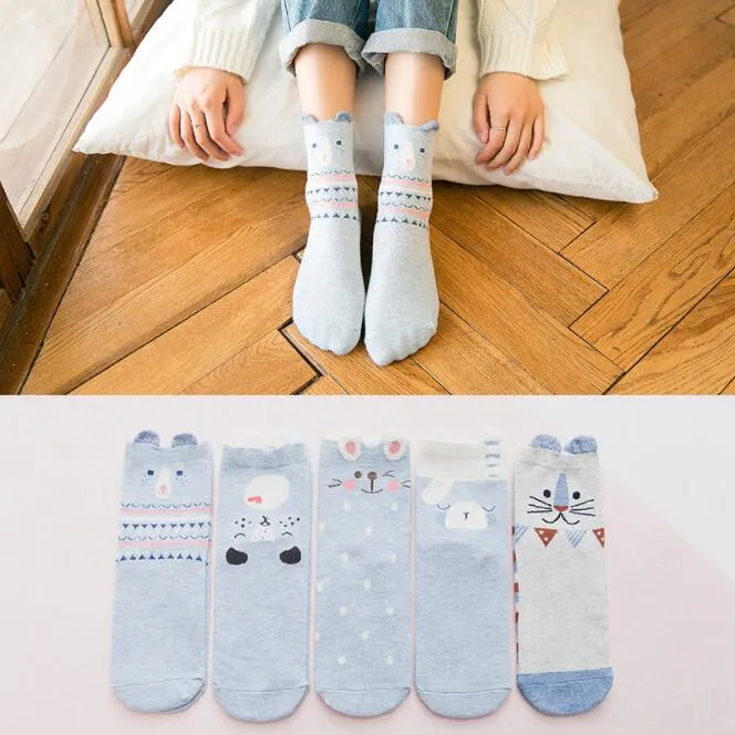 Cotton Feather Cosy Knitted Socks Warm Happy Cheap Socks Da Caverna Meia