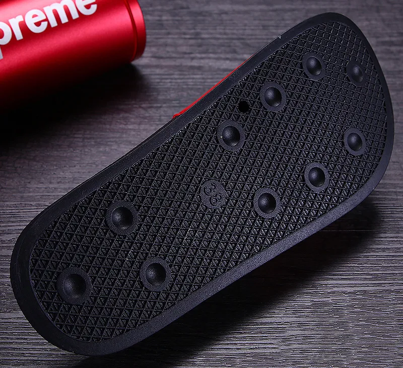 Custom Logo Women Slippers Men Plain Blank Slide Sandals Black Flip Flops Footwear Beach Sandals PVC Slippers