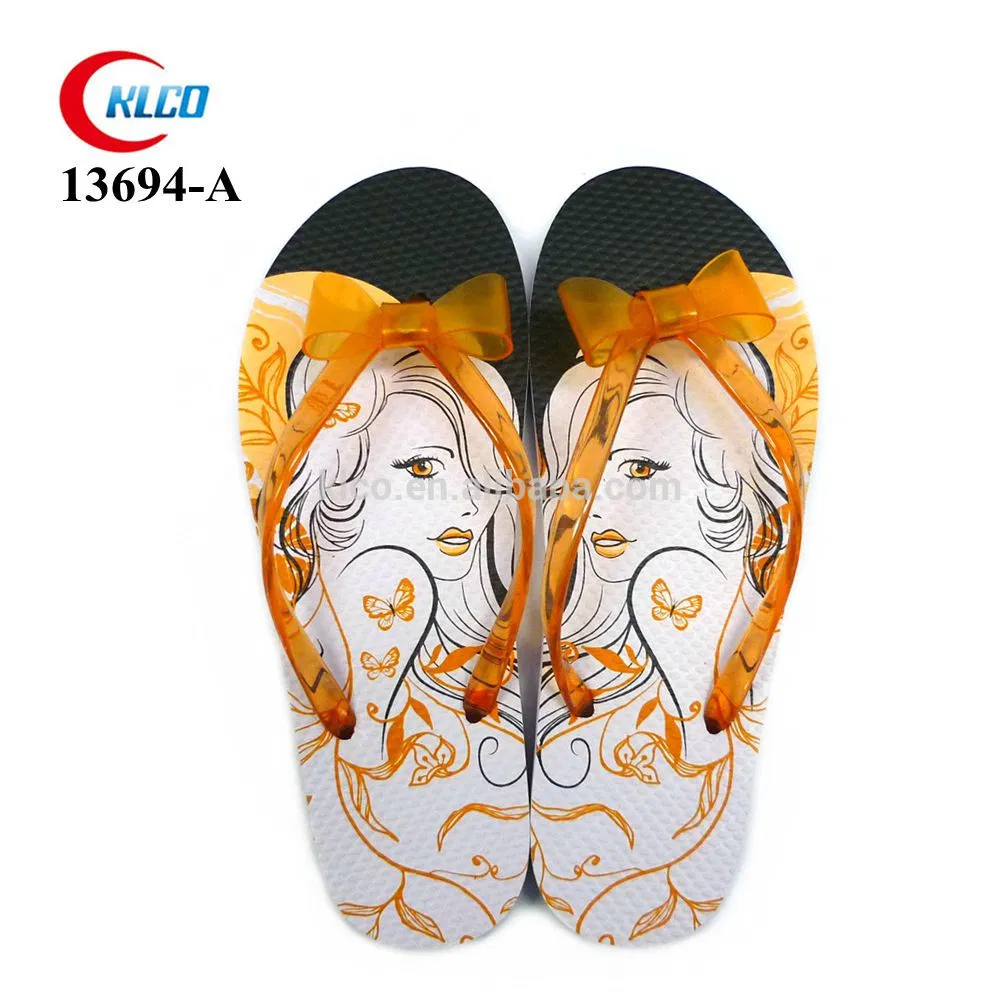 Custom Print PVC Sandals Slippers Jelly Strap Wedding Shoes Beach Slides Girl′s Flip Flops Manufacturers