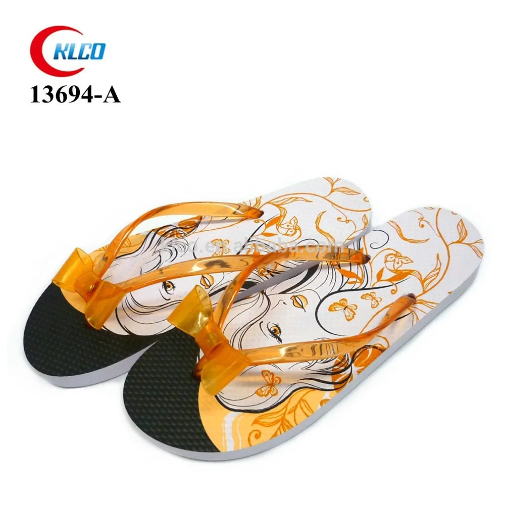 Custom Print PVC Sandals Slippers Jelly Strap Wedding Shoes Beach Slides Girl′s Flip Flops Manufacturers