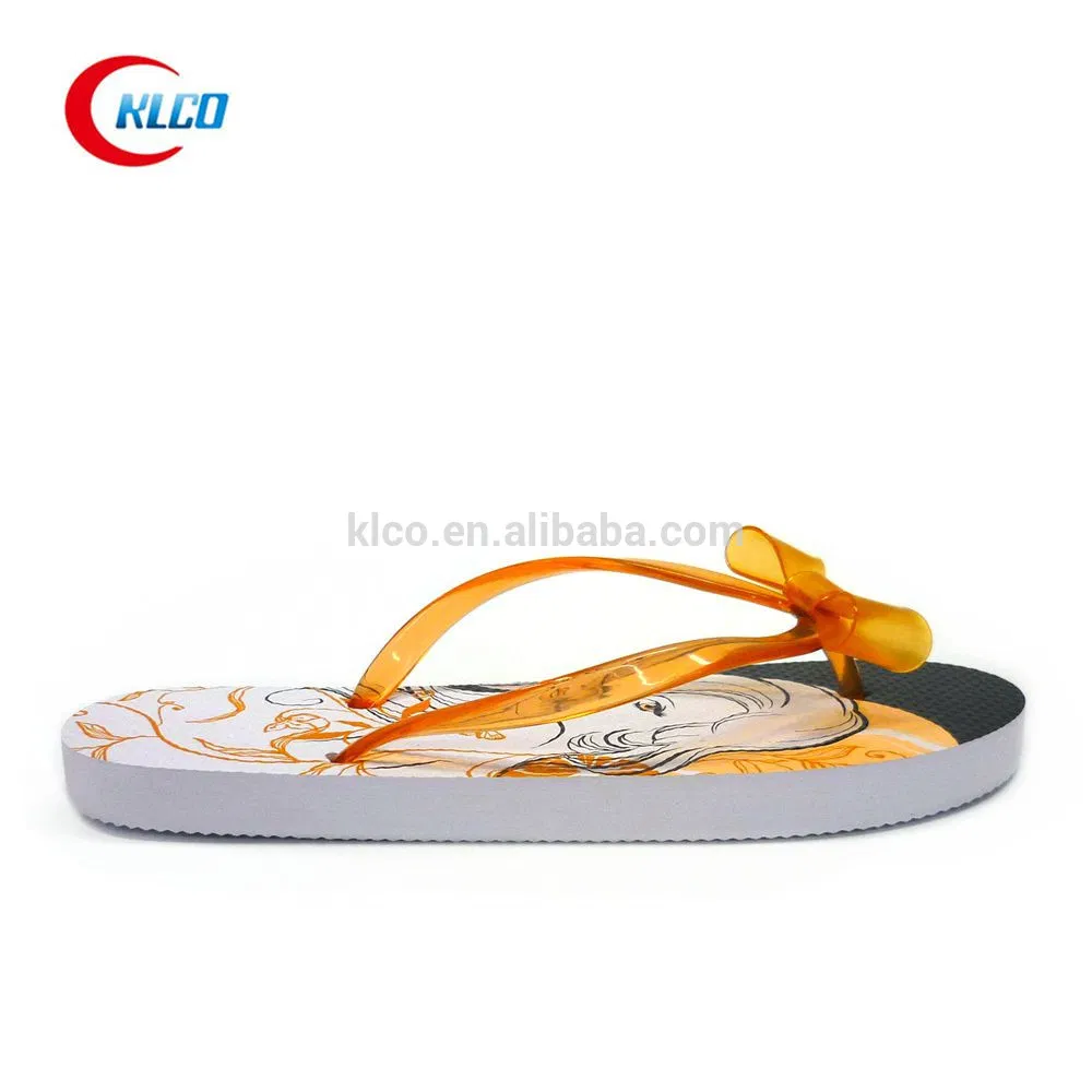 Custom Print PVC Sandals Slippers Jelly Strap Wedding Shoes Beach Slides Girl′s Flip Flops Manufacturers