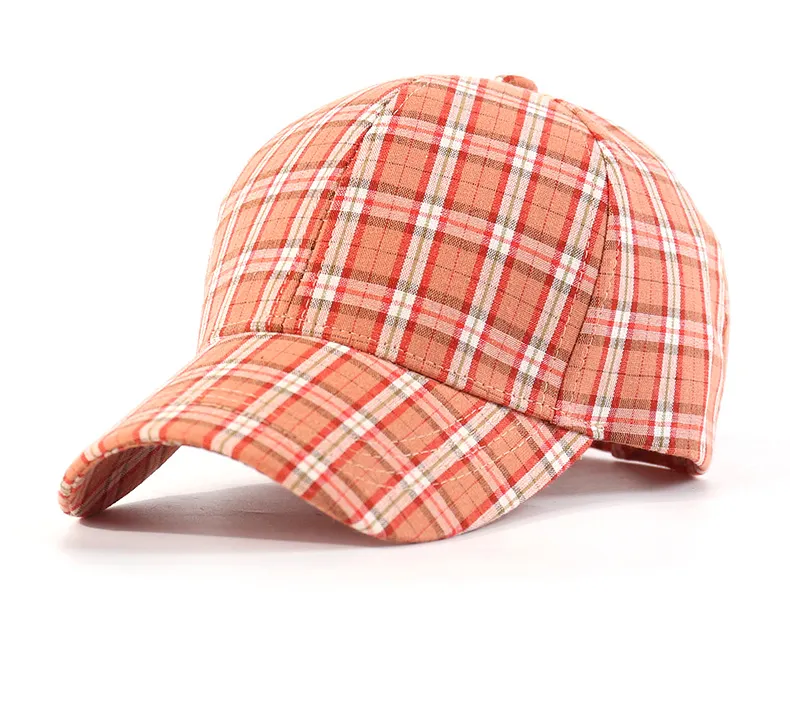Custom Sport Cap Checked Cotton Baseball Cap, Colorful Hat 2