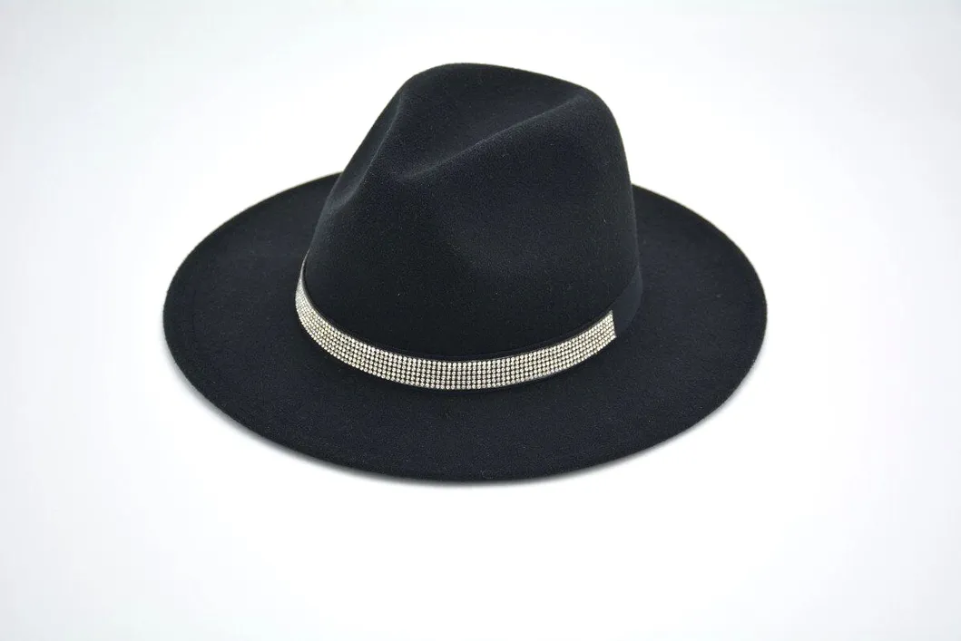 Dobby Plain Dyed Merino Wool Trend Jazz Hat of Factory Price