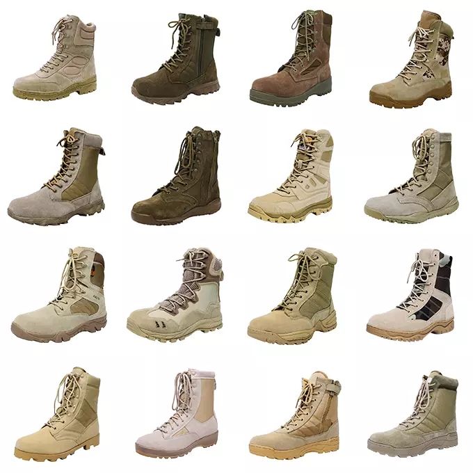 Factory Custom Camouflage Desert Jungle Shoes Combat Army Style Military Style Leather Boots