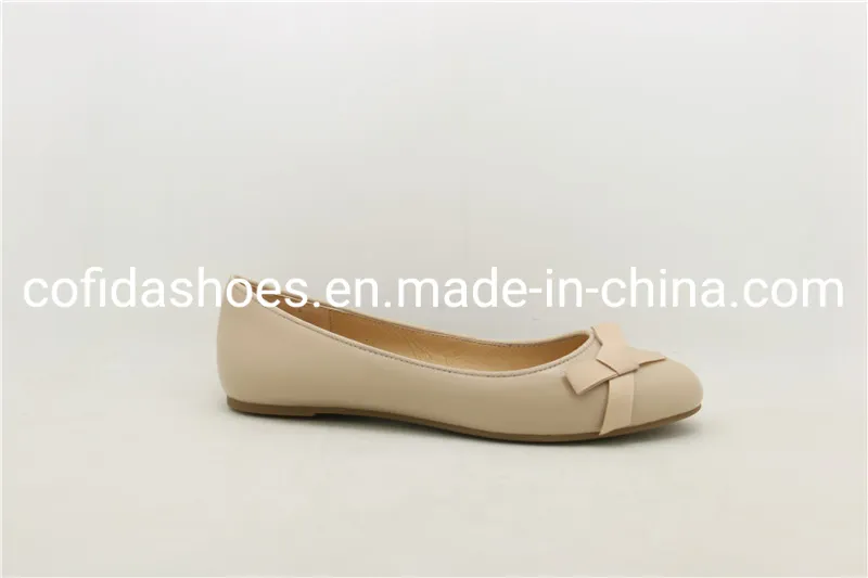 Flat Heel Leather Lady Ballet Shoes for Travelling