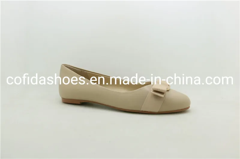 Flat Heel Leather Lady Ballet Shoes for Travelling