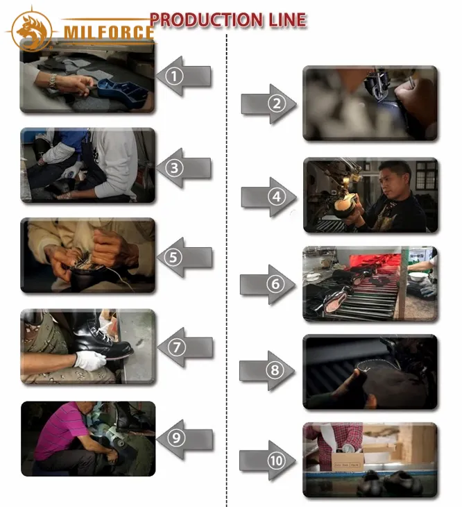 Full Leather Safety Combat Boot Lightweight Military Tactical Boots (black/brown)