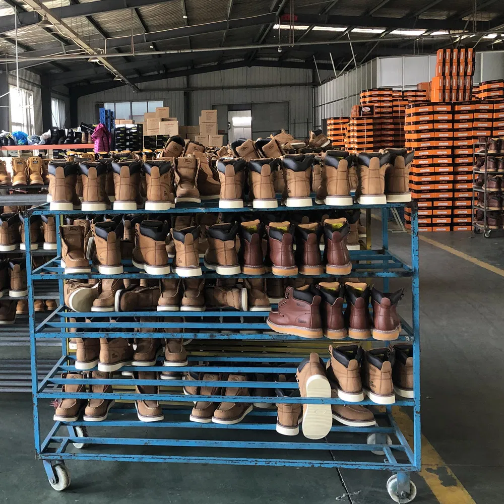 Goodyear Welted Crazy Horse Safety Footwear High Quality Rubber Sole Work Shoes