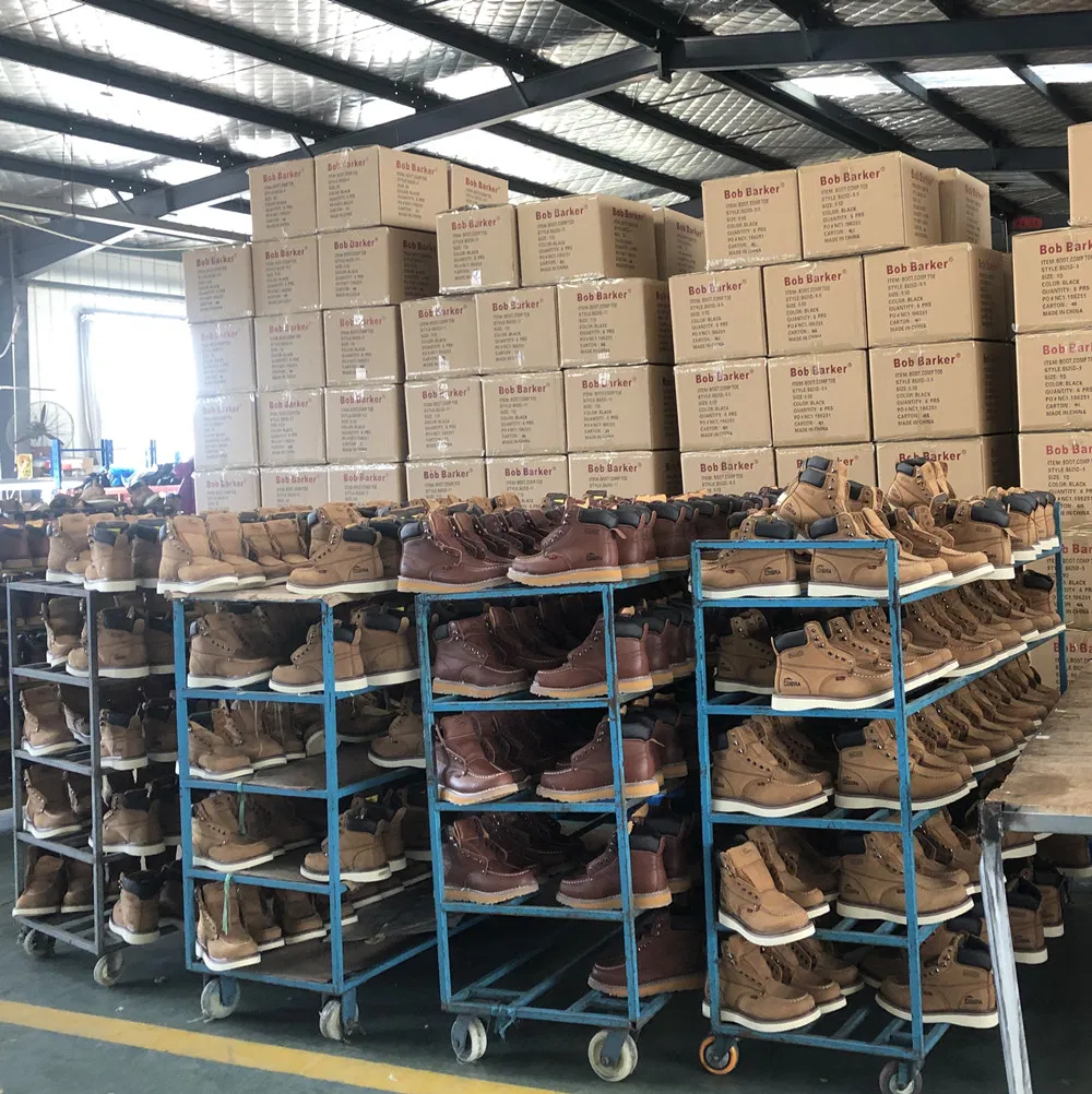 Goodyear Welted Crazy Horse Safety Footwear High Quality Rubber Sole Work Shoes