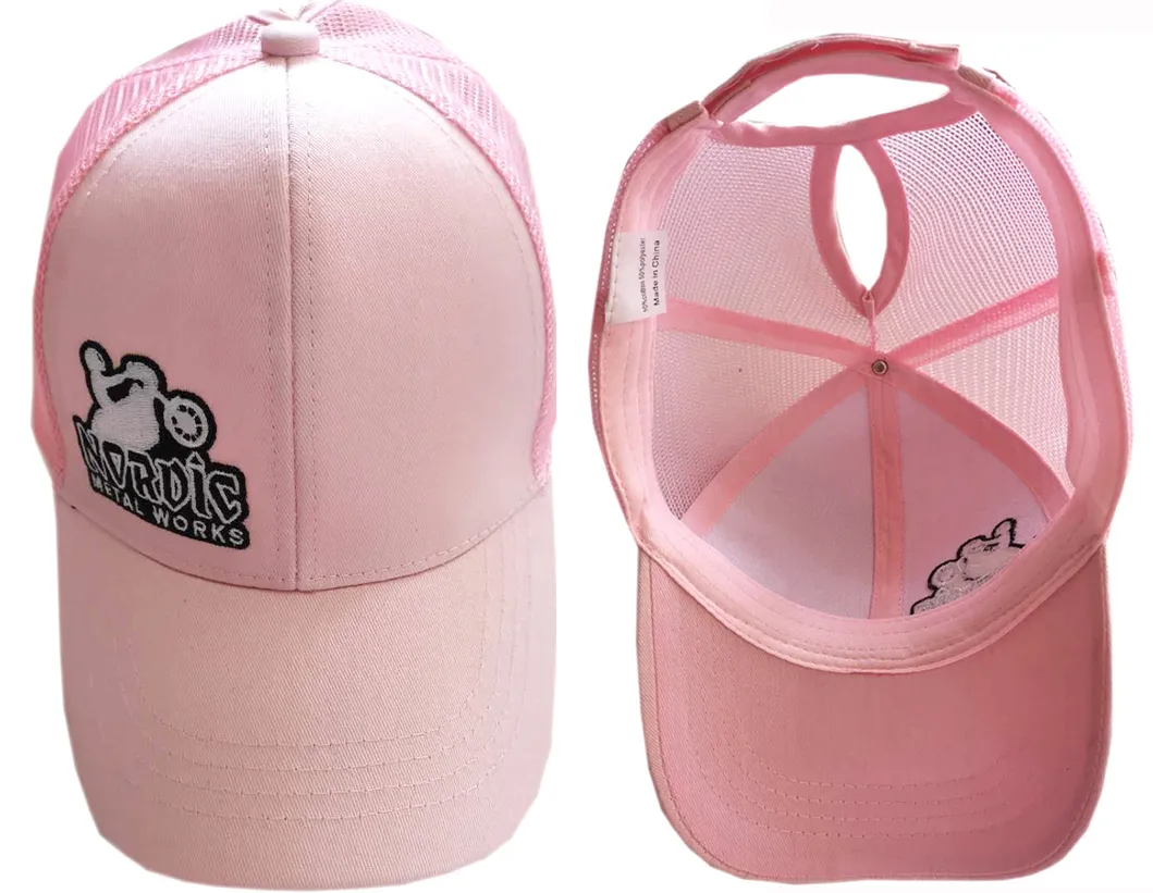 Gradient Colour Messy High Bun Adjustable Color Changing Glitter Bling Hat Criss Cross Mesh Ponytail Cap