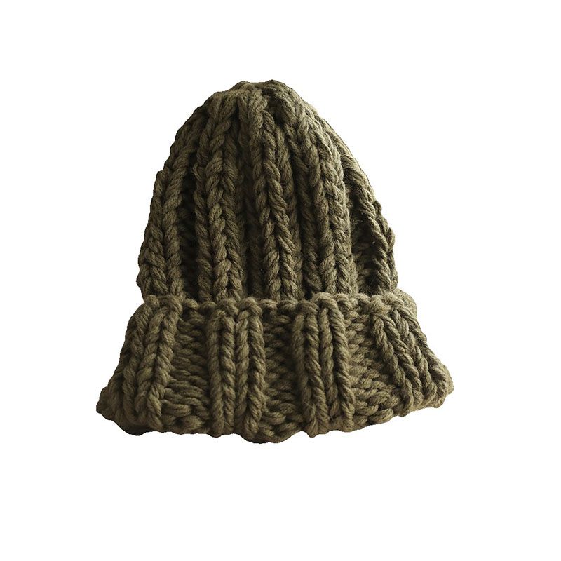 Heavyweight Knitted Beanie Hat Vintage Style Mens Womans Hipster Beanie Caps