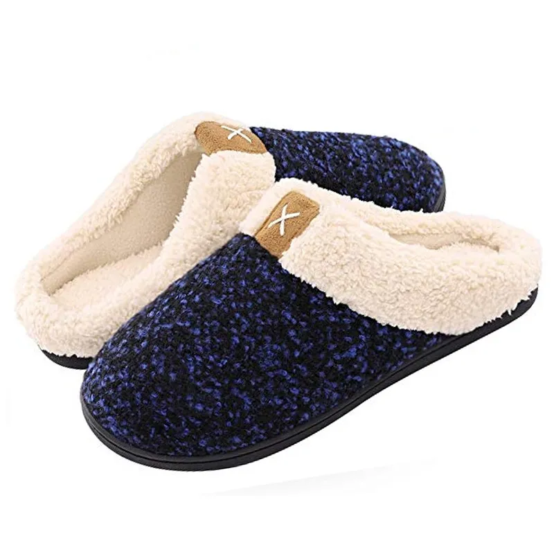 Hellosport Factory Winter Customized Plush Slippers House Indoor Home Slippers for Women and Man