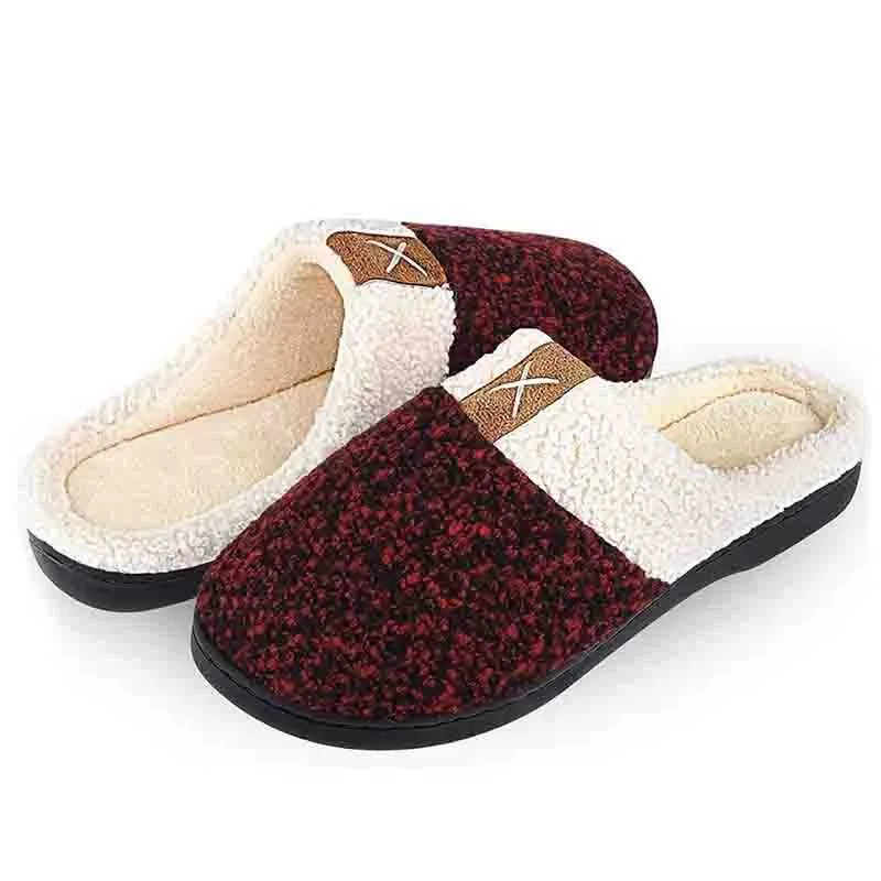 Hellosport Factory Winter Customized Plush Slippers House Indoor Home Slippers for Women and Man