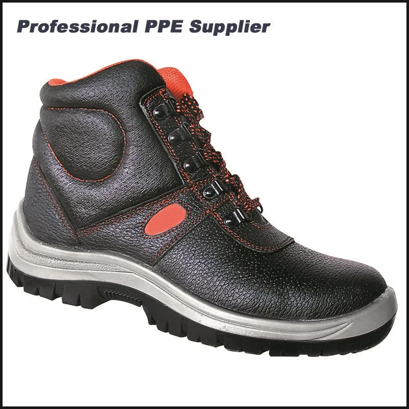 High Cut Buffalo Leather Safety Shoes for Workers
