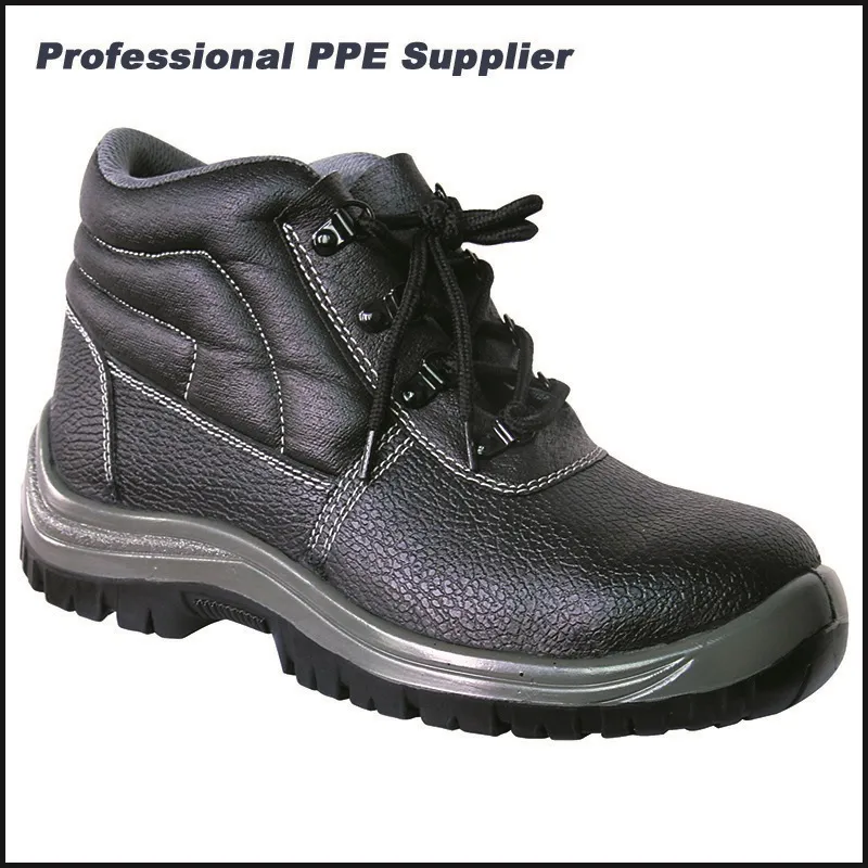 High Cut Buffalo Leather Safety Shoes for Workers