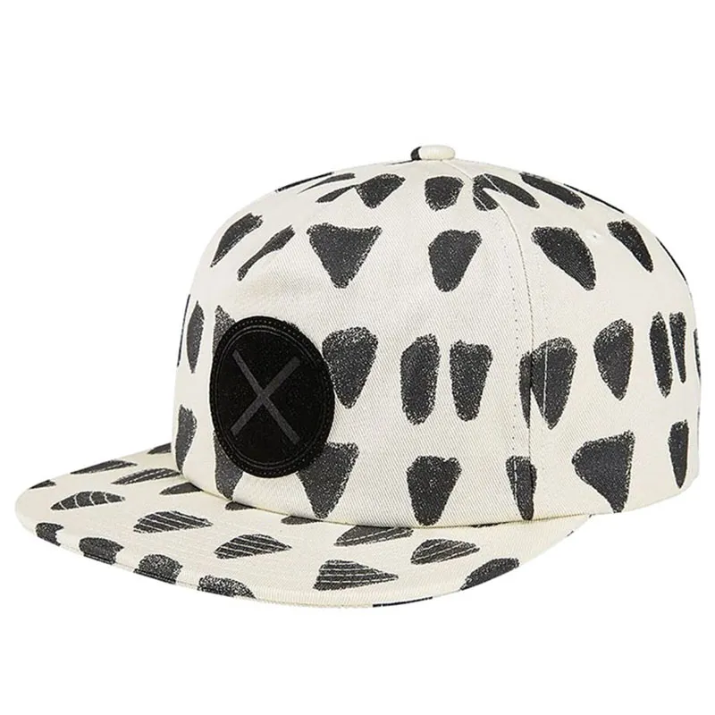 High Quality Custom Design Flat Bill Leather Patch Logo White Sports Snapback Cap Hip Hop Hat