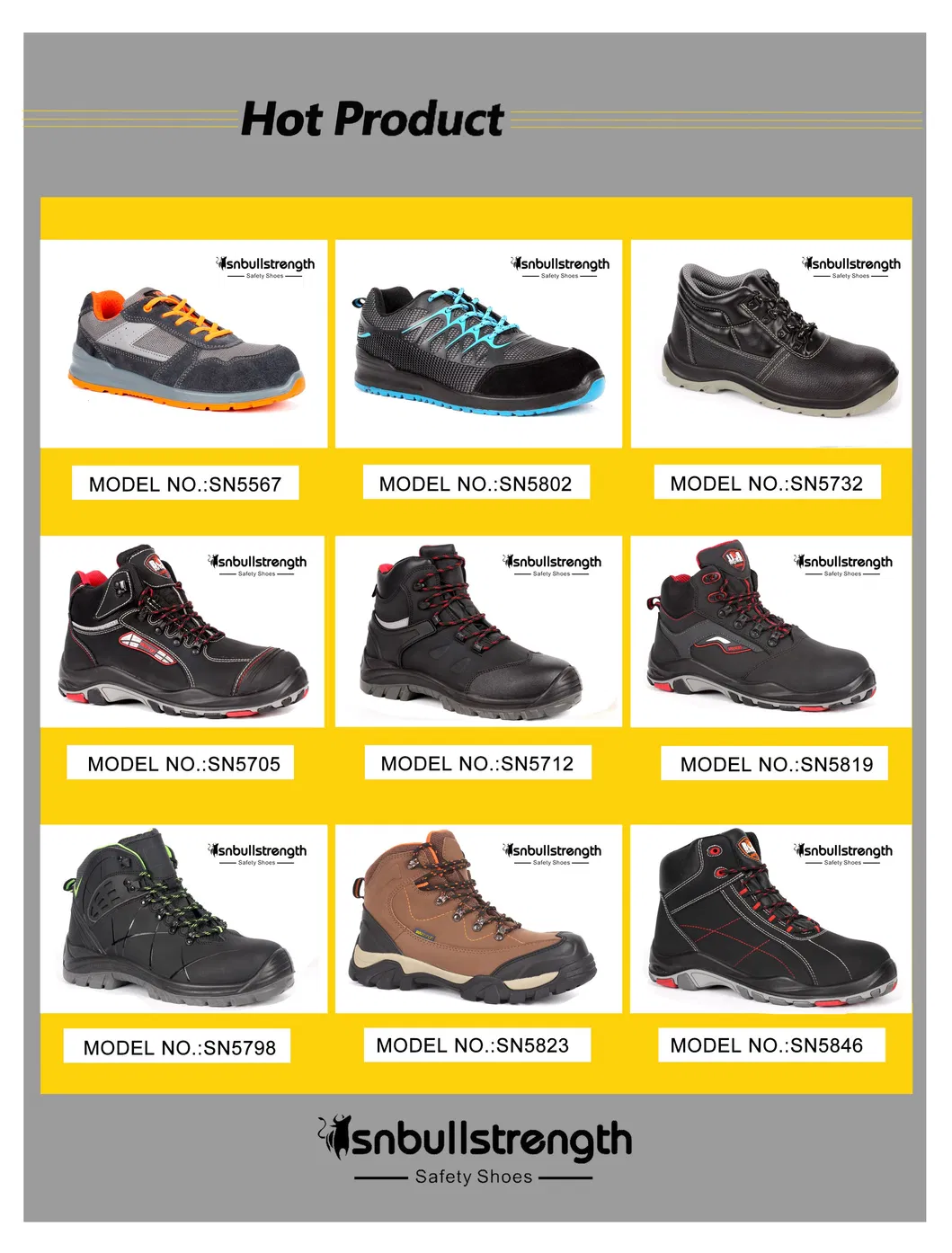 Industrial Leather Men/Women Safety Shoes Working Shoe Safety Footwear with Ce Certificate with Good Quality (SN5733)