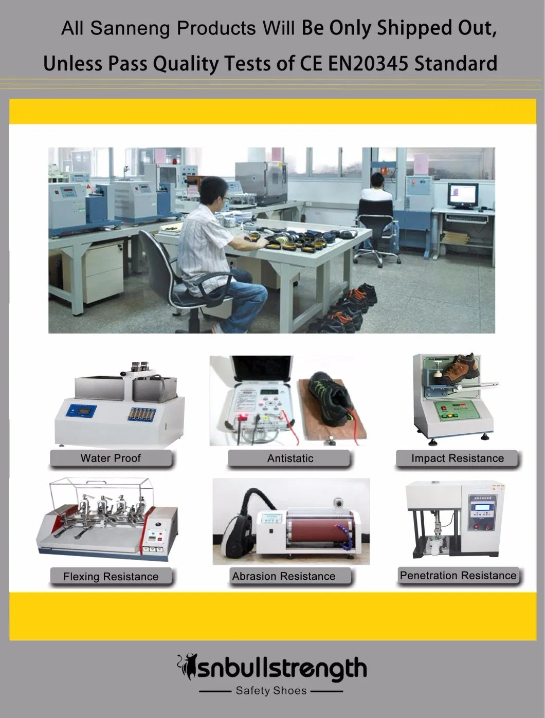 Industrial Leather Men/Women Working Shoe Safety Footwear - Sn5798