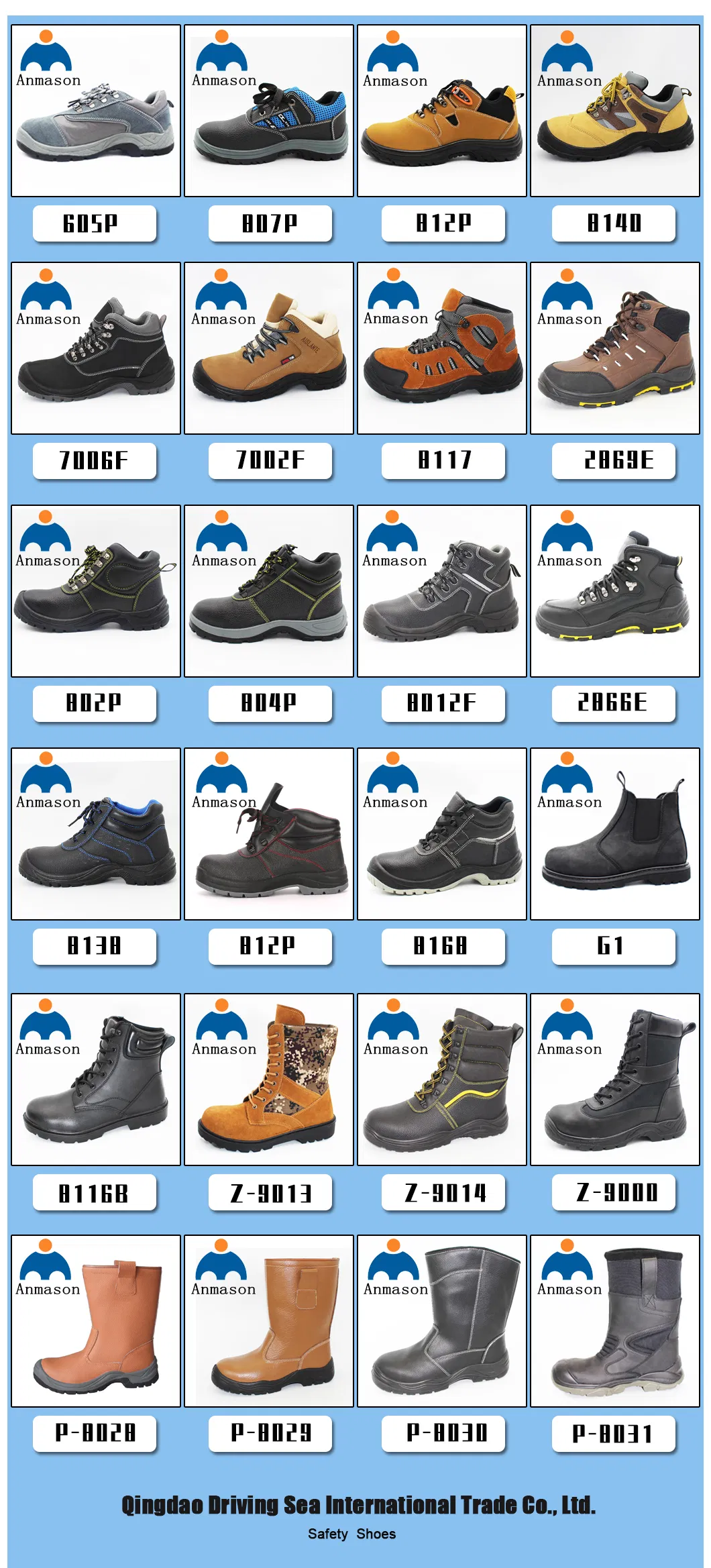 Industrial Working Brand High Cut Safety Boots Steel Toe