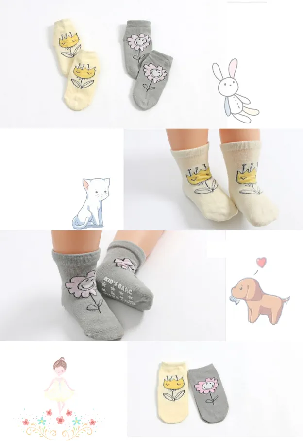 Korean Cute Parenting Trampoline Custom Yoga Non-Slip Grip Socks