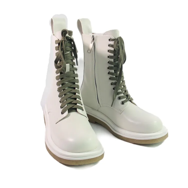 Latest Fashion Leather Martin Boots waterproof Warm Fur Inside Half Snow Boots for Women