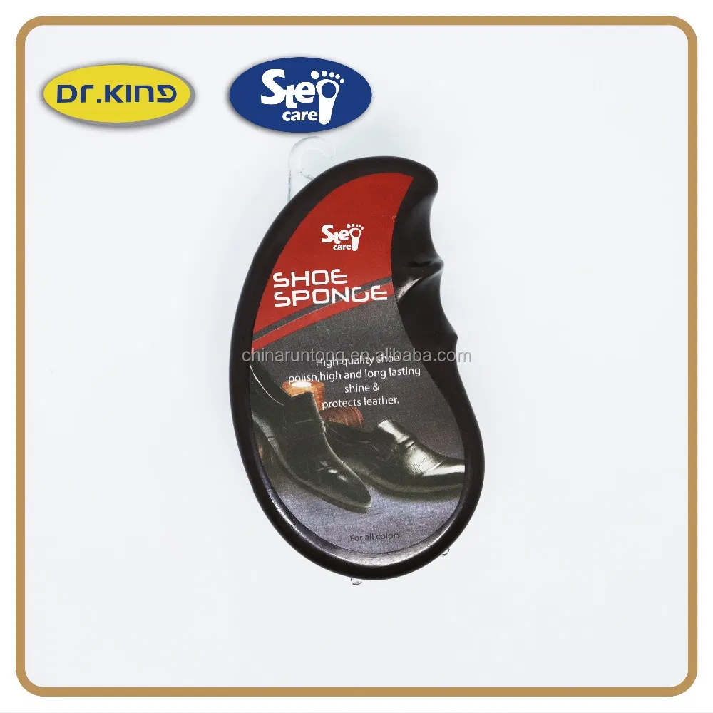 Leaf Shape Plastic Box Portable Shoe Shine Sponge Polisher