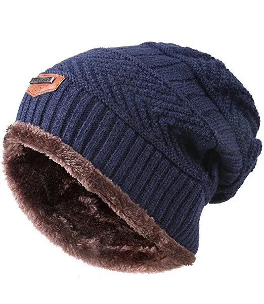 Men′s Winter Knitting Skull Cap Wool Warm Beanie Hat