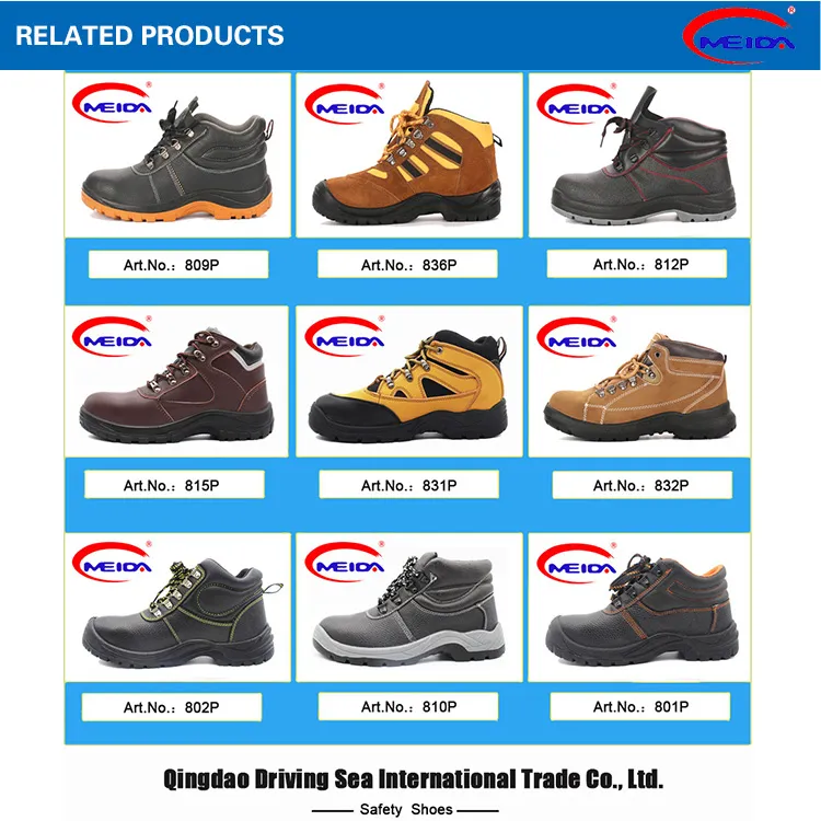 Men Work Shoes/Safety Shoes with Suede Leather Beef Tendon Sole