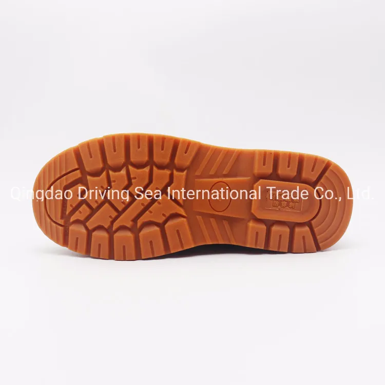 Men Work Shoes/Safety Shoes with Suede Leather Beef Tendon Sole