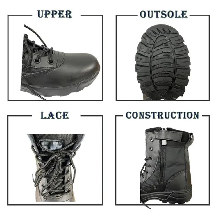 Military Style Leather Safety Light Weight Tactical Combat Boots