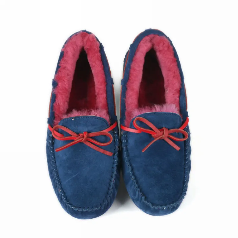 New Fashion Ladies Warm Moccasins Fur Doug Boots Women Casual Sheepskin Fur Short Boot