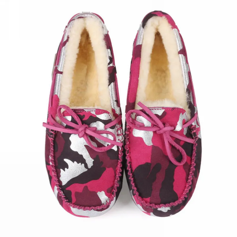 New Fashion Ladies Warm Moccasins Fur Doug Boots Women Casual Sheepskin Fur Short Boot