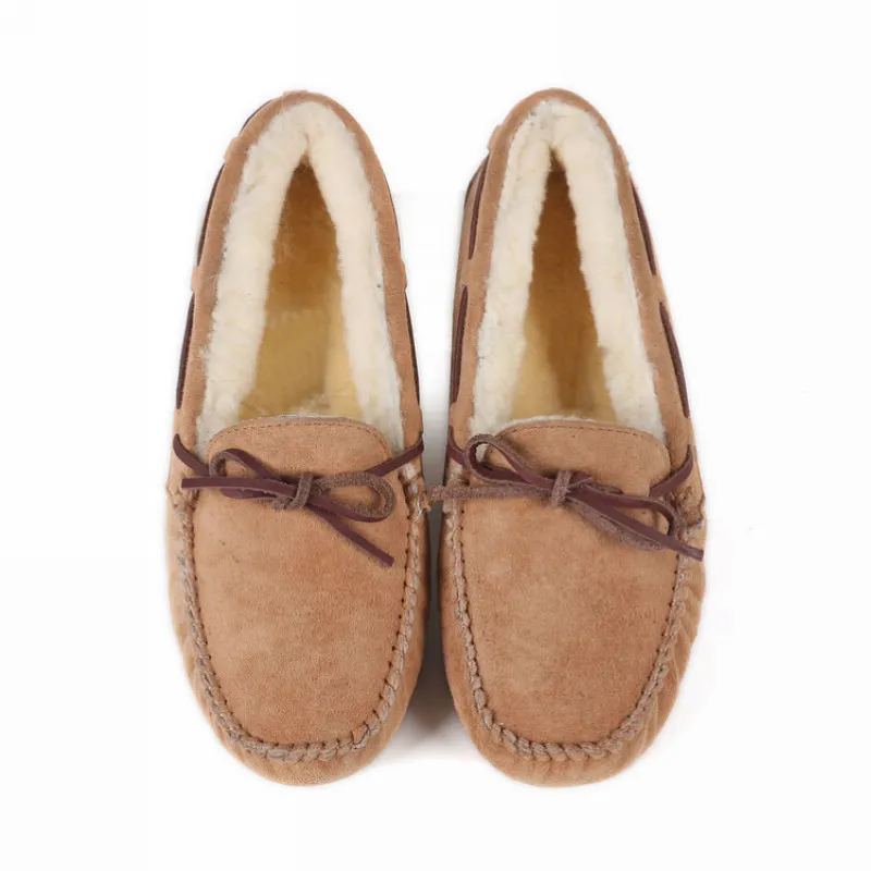 New Fashion Ladies Warm Moccasins Fur Doug Boots Women Casual Sheepskin Fur Short Boot