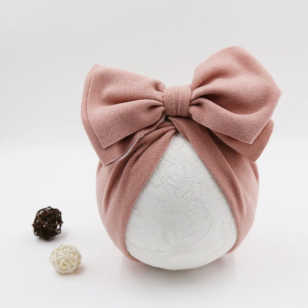 New Style Baby Hat for Autumn Winter Cute Big Bowknot Cotton Cap