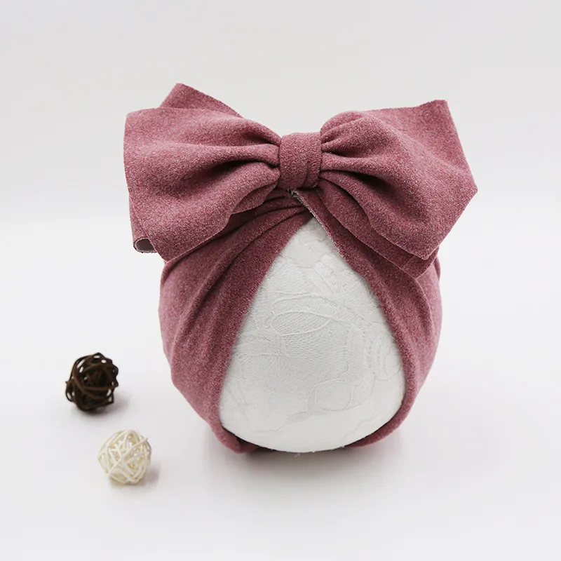 New Style Baby Hat for Autumn Winter Cute Big Bowknot Cotton Cap