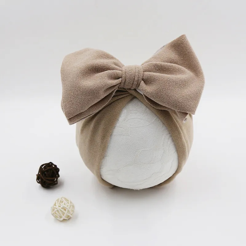 New Style Baby Hat for Autumn Winter Cute Big Bowknot Cotton Cap